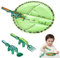 Monemey Kinder Besteckset Dinosaurier, 4 Stück Kinderbesteck ab 1 2 3 4 5 Jahre, Baby Besteck Set, Esslernbesteck Kinderlöffel Gabel Kinderteller, eine Entwöhnungshilfe, die das Aktive Essen fördet