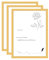 Hengsong Bilderrahmen 30x40 Gold 3er Set,Metall-Rahmen mit Plexi-Glas mit Wandrahmen-Tischrahmen für Art&Family&Kinders,Aluminium,Picture Frame für Foto von 30x40,ca.31x41cm,Titan Gold