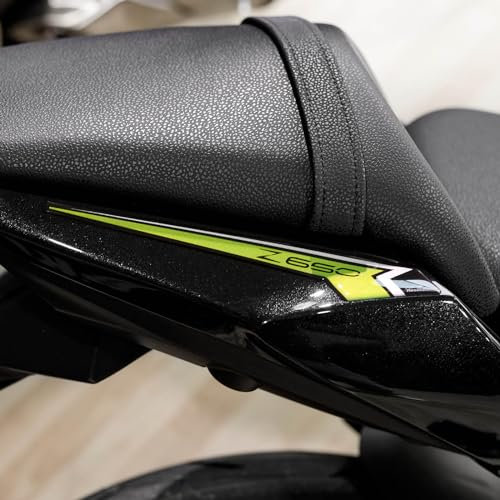 Resin Bike Aufkleber Motorrad Kompatibel Mit Kawasaki Z650 2024 Schwarz. Heckverkleidung vor Stößen und Kratzern. Aufklebersatz 3D-Harzklebstoff - Stickers Made in Italy