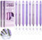 YeahBoom 8 Stück Radierbarer Kugelschreiber,Tintenroller Radierbar,Radierbare Stifte mit Tierkopf,0.5mm Erasable Pen Set,Radierstift,Radierbarer Tintenroller für Studenten Geschenk, Schul Bürobedarf