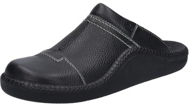 Josef Seibel Herren Pantoffeln Monaco H 13, Männer Hausschuhe,Weite H (Weit),rutschfeste Sohle,Anti-rutsch,Slip-ons,schwarz,40 EU