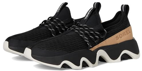 Sorel Women's Kinetic Impact II Lace Winter Sneakers, Black, Honest Beige, 7 UK