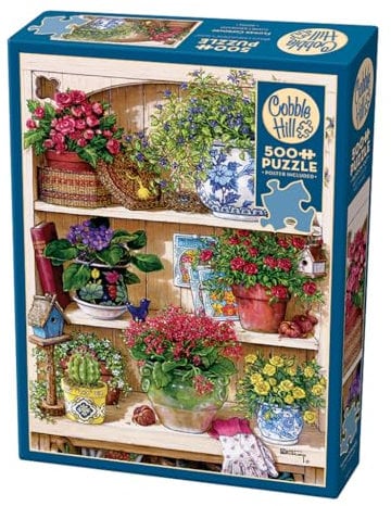 Cobble Hill 500 Piece Puzzle - Flower Cupboard - Sample Poster Included