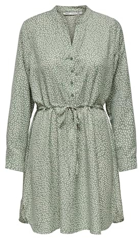 ONLY Damen Onlcory Life L/S V-Neck Tunic WVN Noos Tunika-Top Für Den Alltag Mit Volumenärmeln Und Stylischem V-Ausschnitt, Lily Pad, XL