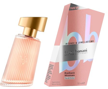 bruno banani Radiant Woman Eau de Parfum, strahlender Duft mit spritzig-fruchtigen Noten und einem Hauch von Amber, 50ml
