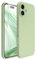 ACRONIX Compatible with iPhone 16 Case 6.1, with 1 x Screen Protector, Liquid Silicone Case Comprehensive Protection Cover Slim Shockproof Gel Rubber Phone Case for iPhone 16 6.1inch-Light Green