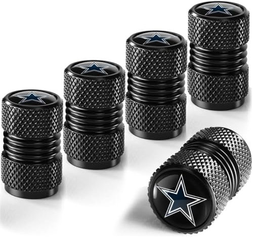 Ruayia Ventilkappen Auto 5 Stück, Autoventil Kappe Alu Metall mit Dichtung für stabilen Reifendruck, Autoventil Kappe Ventilabdeckung Reifenventil-Kappen PKW SUV Motorrad - Stern