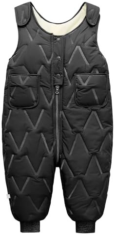 Happy Cherry Winter Trousers Baby Boys Girls Toddler Snow Bib Pants Overall Ski Trousers Kid Puffer Pants Thick Winter 90