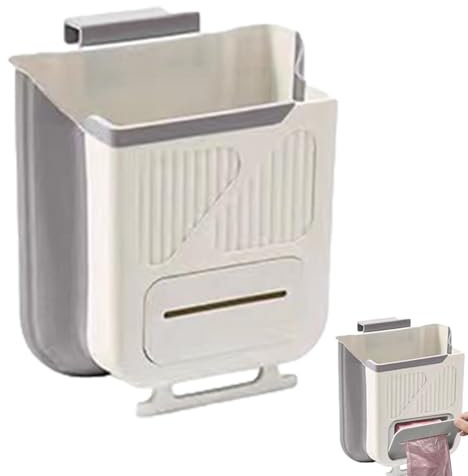 Oldmoom Poubelle de cuisine suspendue | Poubelle Pliable Murale | Poubelle pour salle de bain, camping, chambre à coucher, placard