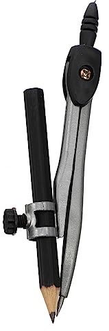 JEWEDECO Metallkompass Präzisionszirkel Mit Schraubbefestigung Und Bleistifthalter Zeichenzirkel Mit Aufbewahrungsbox Für Schüler Und Büro