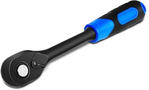 zozoa Umschaltknarre 1/2 zoll, 90 Zähne Umschaltbare Ratsche mit Schnellspanner, Ergonomischer Softgrip, Chrom-Molybdän-Stahl, Kleiner Betätigungswinkel 4°, Max. Drehmoment 135 N・m