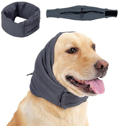 Dog Snood Ear Protectors Comfort Dog Ear Muffs,Dog Ear Cover For Anxiety Relief,Dog Snood For Comfort Anti-Anxiety Grooming Reducing Noise Dog Neck And Ear Warmer Hood Calming Pet Snood Ear Covers