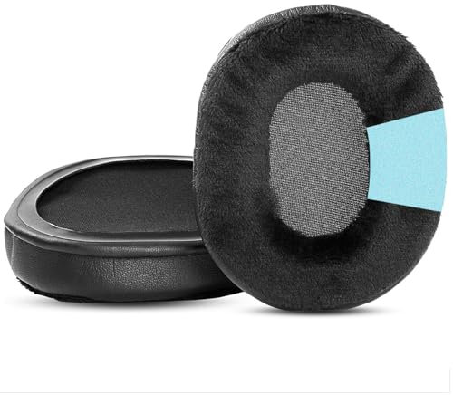 TaiZiChangQin Cuscinetti auricolari di ricambio compatibili con cuffie monitor Yamaha HPH-MT8 HPH MT8, in velluto, isolamento acustico, in schiuma, colore nero