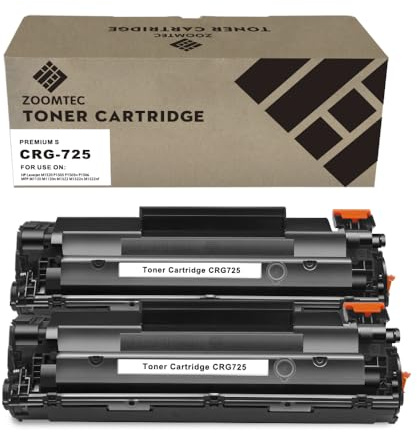 ZOOMTEC CRG-725 CRG 725 Tonerkartusche Kompatible für Canon CRG-725 CRG 725 Kompatible für Drucker Canon I-Sensys LBP-6000 LBP-6000B LBP-6018 LBP-6020 LBP-6020B LBP-6030 MF-3010 (2X Schwarz)