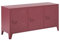 Sideboard in Dunkel Rot Stahl 3 Türen mit Griffen 2 Regalböden Cardiff