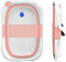 Baignoire Bebe Pliable, Ergonomique et Peu Encombrante, Convient Aux Bébés de 0 à 36 Mois-63 * 43 * 20cm-Rose