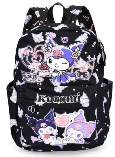 YCVBCY Kurommi Kinderrucksack Mädchen, Kinder Rucksack Schüler Schultasche Cartoon Büchertasche Cartoons Rucksack Tasche Mode Kinder Schultaschen für Kinds