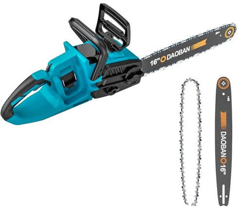 Akku Kettensäge für Makita 18V, 16 Zoll Elektrisch Kettensägen, 405mm Schnittlänge, 1500W Bürstenlose Kettensäge Akku, Motorsäge für Holzbearbeitung und Garten (Ohne akku))