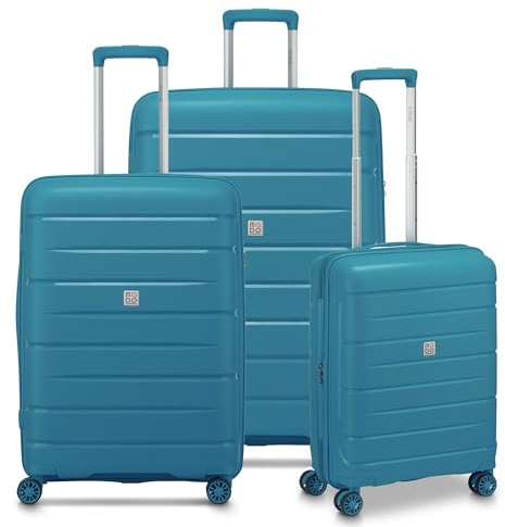 MODO by Roncato Starlight 3.0 Kofferset (Großer, Mittelgroßer, Kabinen) Türkis