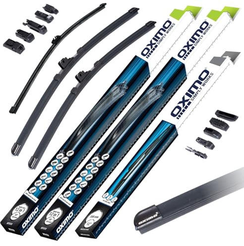 OXIMO Scheibenwischer für BMW 5 F11 Kombi Touring 2009-2017 | Front und Heckscheibenwischer, 3er Set Wischerblätter - links 650 mm, rechts 450 mm, hinten 350 mm