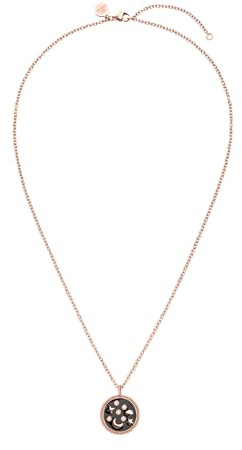 Purelei Nova Kette – Edelstahl 18K vergoldet/rosévergoldet/silber – Nachthimmel-Anhänger mit Lotus & Zirkonia – Verstellbar 50–55 cm – Spiritueller Damenschmuck