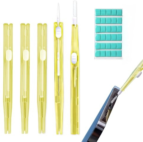 5-Pack Extendable Dual-Head Cleaning Kit with 30 Pcs Reusable Dust Putty, Precision Brush for Charging Ports, Speaker Grills, Keyboard, Car Vents