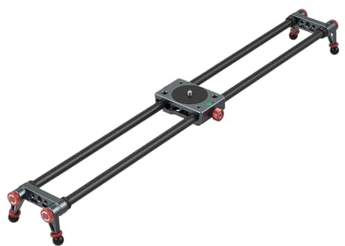 Compatible avec GoPro Insta360 40/60 cm, Curseur de caméra en Fiber de Carbone, tête sphérique à 360 °, Pince de téléphone, Support de caméra, Rail Dolly(40cm)
