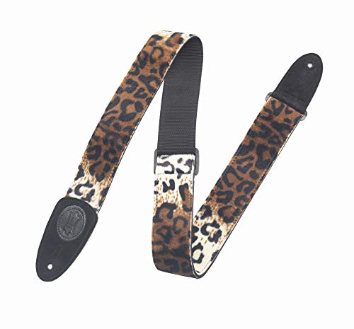 Levy's MSSF8-LYX Gitarrengurte Faux Fur with Poly Back Leather Ends 2 Tri Glide - Lyn