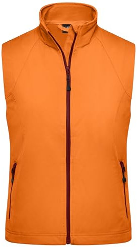 James & Nicholson Damen Softshell Weste - Taillierte Weste aus elastischem Softshell | Farbe: orange | Grösse: XL