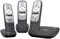 Gigaset A415A Trio 3 schnurlose Telefone mit Anrufbeantworter (DECT Telefone mit Freisprechfunktion, Grafik Display und leichter Bedienung) schwarz