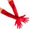 Long Opera Party Gloves for Women, 1920s 20s Satin Gloves Elbow Length for Bridal Evening Dress & Wedding & Dance W-G-1, Red, One Size