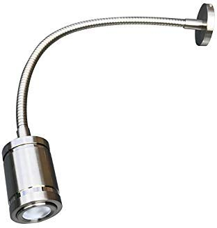 lighteu 12V/24V 1,5W Schwanenhals LED Leseleuchte F1 langes rotes/weißes Licht mit Drucklinsenschalter speziell für Boote und Yachten