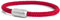 Akitsune Silvus Bracelet en Nylon | 5mm d'paisseur | Bracelet en Acier Inoxydable pour Femmes Hommes Fermeture magntique - Argent Mat - Bordeaux 22,5cm