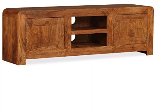 vidaXL Massivholz TV Schrank Palisander-Finish Fernsehtisch Fernsehschrank Lowboard TV Möbel Tisch Board Sideboard HiFi-Schrank 120x30x40cm