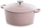 BK Cookware Cocotte en Fonte Émaillée avec Couvercle, adapté à tous les types de cuisinières, induction et four, 28 cm / 6.7L, Rose Poussiéreux