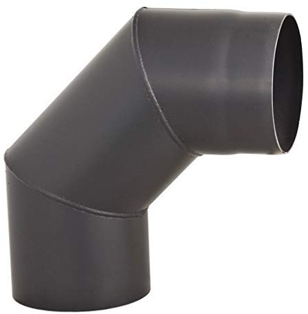 rg-vertrieb Ofenrohrbogen, 90°-Bogen, Stahlrohr, Senotherm-Rauchgasabzug Schwarz 2 mm, für Heizungsrauchgasleitungen (150 mm)