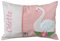 Glückspilz Namenskissen Babykissen I Schwan I Rosa (30 x 45 cm)