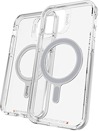 Gear4 Crystal Palace Snap Case - Crystal Clear Aufprallschutz mit MagSafe Kompatibilität für Apple iPhone 12, iPhone 12 Pro