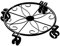 Yeehliny Metall-Pflanzenständer, Blumentopfhalter, Kunst-Topfhalter, Schmiedeeisen, Blumenhocker Blumentopfständer, Flowerpot Basis für Innen-Balkon Outdoor Garten (02#-1PC-Schwarz)