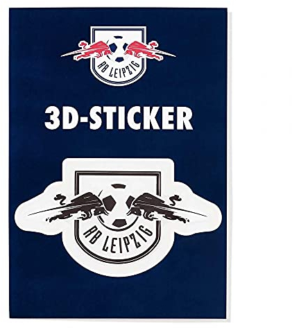 RB Leipzig Autoaufkleber - 3D Logo schwarz - Sticker Aufkleber RBL - Plus Lesezeichen Wir lieben Fußball