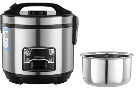 zsh Rice Cooker with Steamer (2-6L) 201 Stainless Steel Inner Pot, Intelligent Insulation, Make Rice & Steam Healthy Food & Vegetables (Size : 2L)