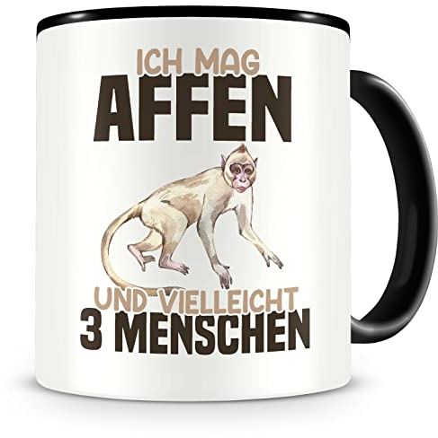 Samunshi® Affen Tasse mit Spruch Ich mag Affen Geschenk für Affen Fans Kaffeetasse Lustige Tassen zum Geburtstag 300ml