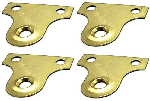 fiXte Bilderaufhänger aus galvanisiertem Messing, rund, für Glasplatten, Spiegel, 38 mm, 4 Stück