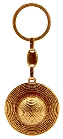 ABYSTYLE - One Piece Schlüsselanhänger 3D Strohhut, goldfarben, 4,3 x 4,3 cm