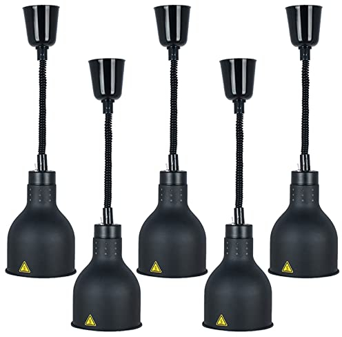 Lebensmittel WäRmelampe, Speisenwärmer Lampe, Wärmebrücke für Speisen mit 250W Infrarotlampe Wärmelampe für Buffets und Küche Esszimmer, Stövchen Speisewärmer(Size:5pcs)