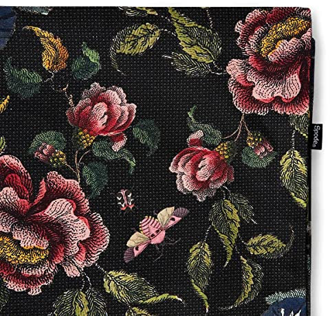 Spode Creatures of Curiosity Tablecloth - Black 100% Cotton 140 x 180cm
