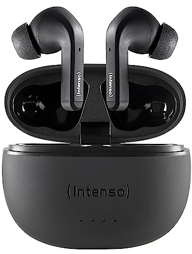 Intenso Black Buds TWS True Wireless Headphones T300A with Active Noise Cancelling and up to 35 Hours of Music Playback Small