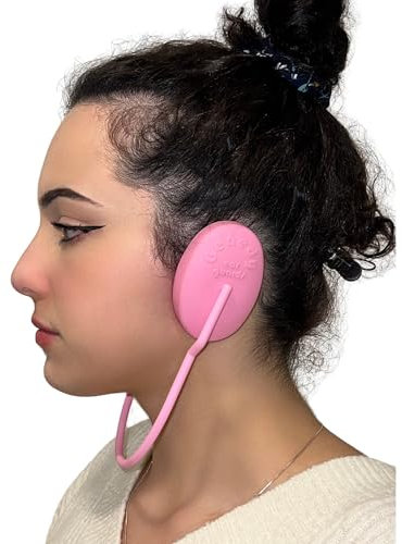 Genedy Fundas para las orejas para ducha, protección contra el calor y el tinte del cabello, color rosa, impermeables, para lavar el cabello, tapones de silicona reutilizables para teñir el cabello,