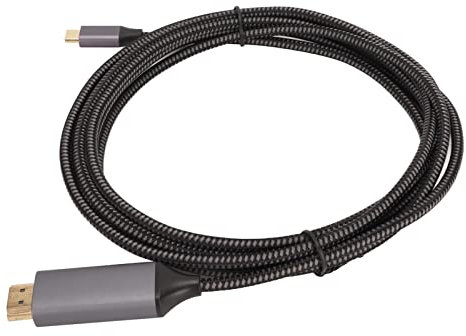 ASHATA Câble HDMI à Fibre Optique de Type C, Câble D'interface Multimédia USB C vers HD 4K 60 Hz pour Pro, pour Galaxy S22 S21, Prise en du Mode DP Alt, Plug and Play