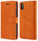 TOHULLE Case for iPhone XS Max, Premium PU Leather Wallet Case with Card Holder Kickstand Magnetic Closure Shockproof Flip Folio Case Cover for iPhone XS Max (6.5 Inch) - Orange
